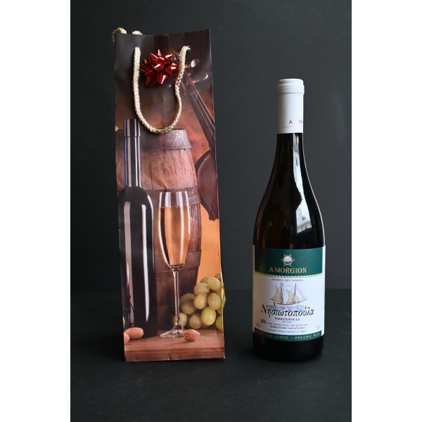 Συσκευασία δώρου Μπουκάλι κρασί Νησιωτοπούλα No602